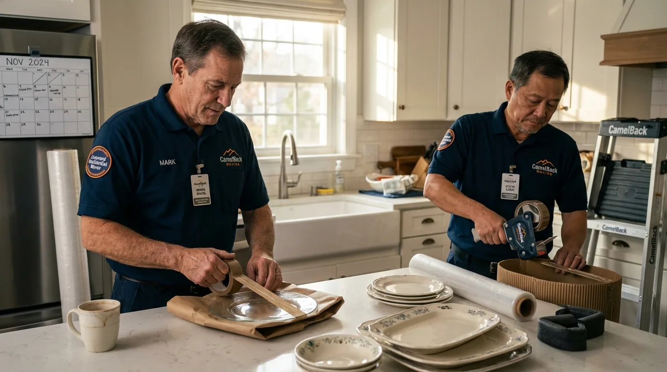 Professional crew packing kitchen dishware in Texarkana, AR